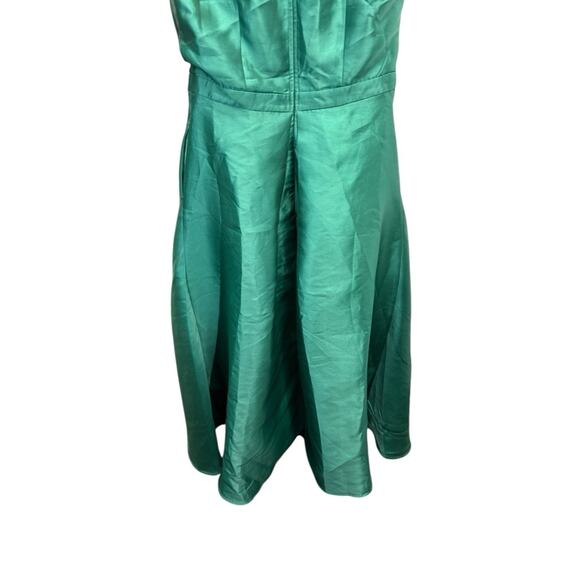 Lulus Emerald Green High-Low Satin Gown XL Halter Formal Maxi Dress - Picture 7 of 12